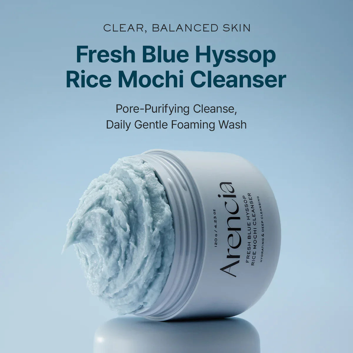 Arencia Fresh Blue Hyssop Rich Mochi Cleanser