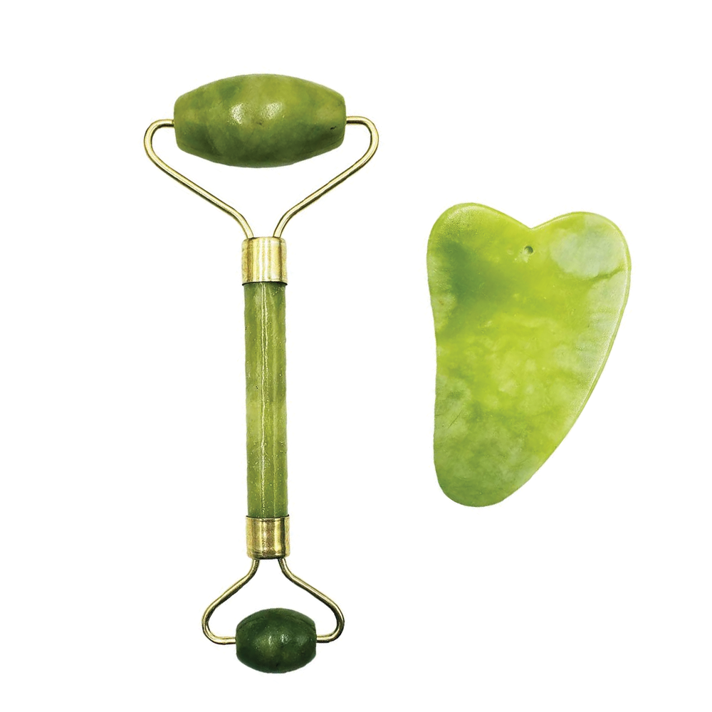 Jade Roller & Gua Sha Facial Set