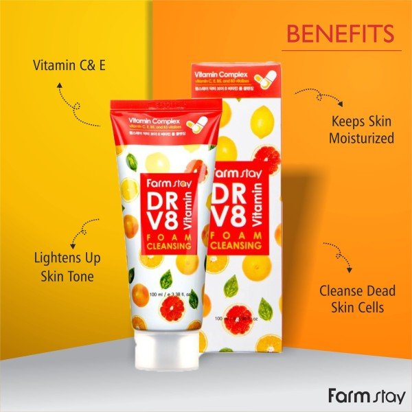 Farm Stay Dr-V8 Vitamin Foam Cleansing