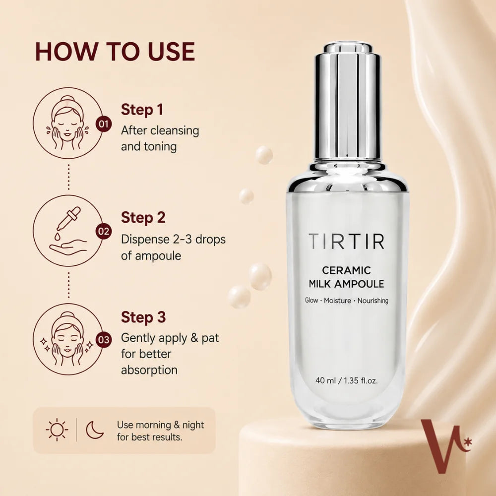 Tirtir Ceramic Milk Ampoule 40 Ml | Best instant Glowing