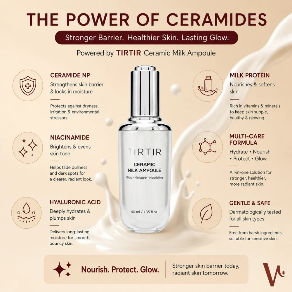 Tirtir Ceramic Milk Ampoule 40 Ml | Best instant Glowing