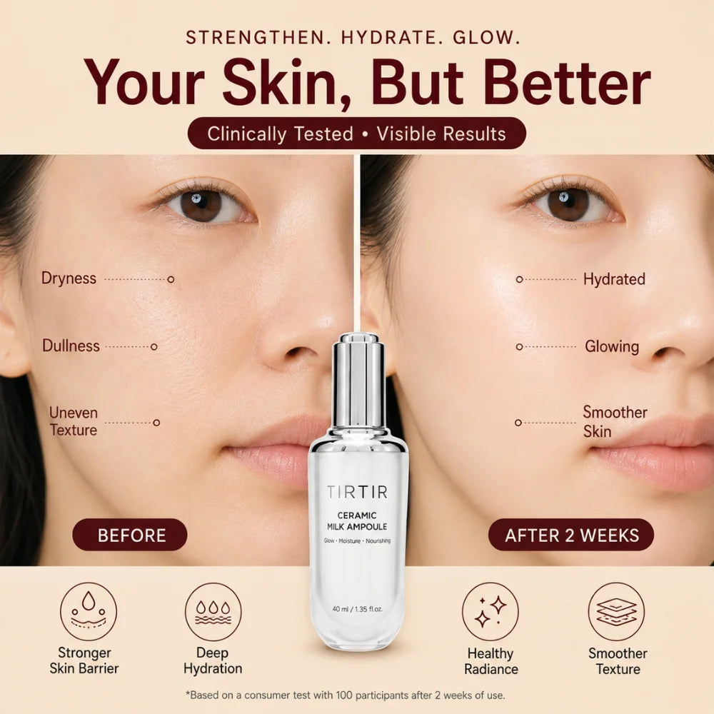 Tirtir Ceramic Milk Ampoule 40 Ml | Best instant Glowing