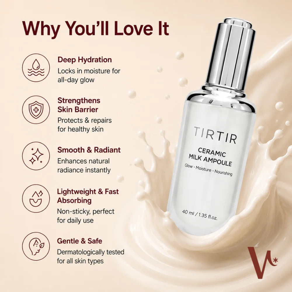 Tirtir Ceramic Milk Ampoule 40 Ml | Best instant Glowing