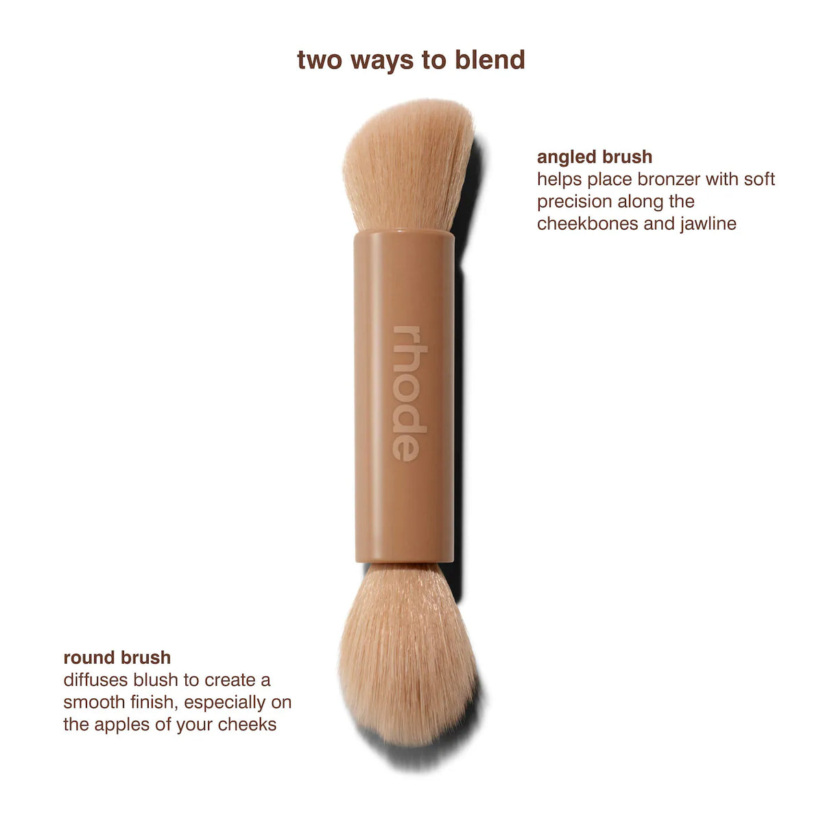 rhode Pocket Brush Double-Ended Makeup Brush